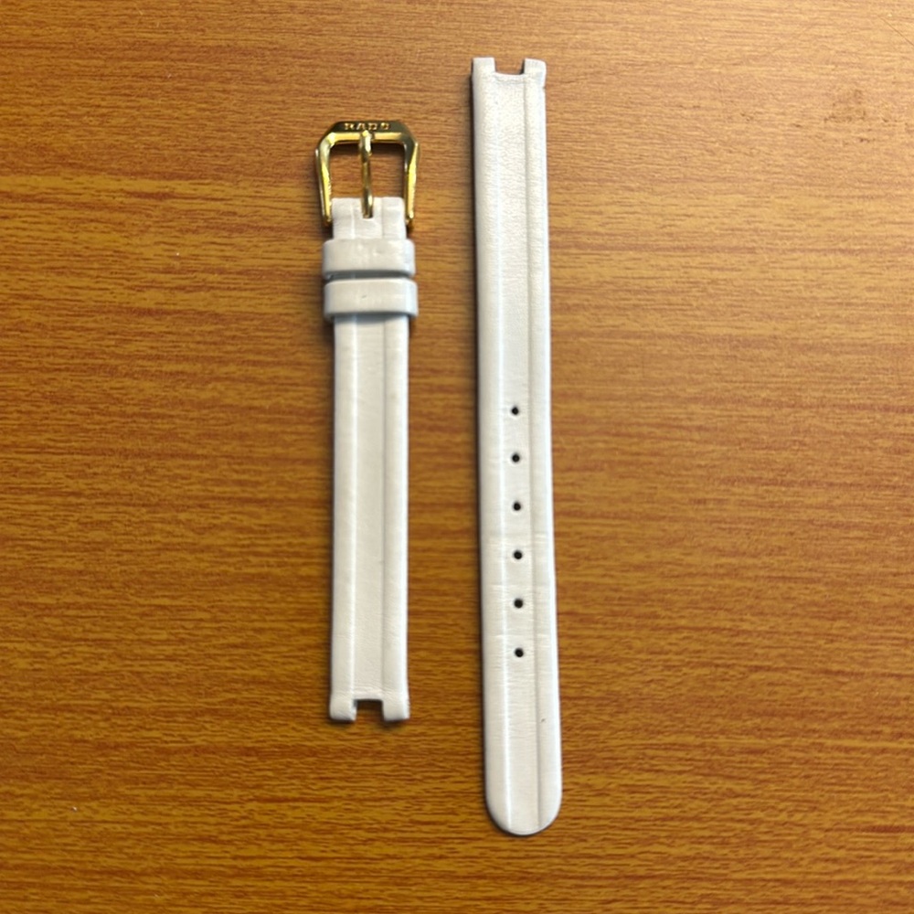 Rado watch white leather strap 10mm